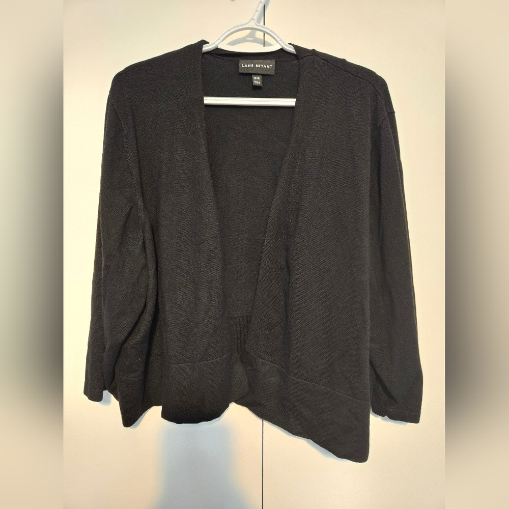 Lane Bryant Black Open Cardigan Sweater